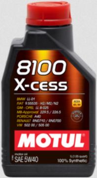 motul 8100 x-cess 5w40 olie